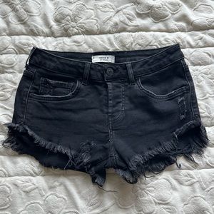 Forever 21 Black Cutoff Denim Shorts - Size 26
